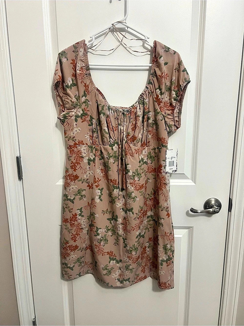 Pink Republic Floral Mini Dress in Pink & Green Size XL NWT